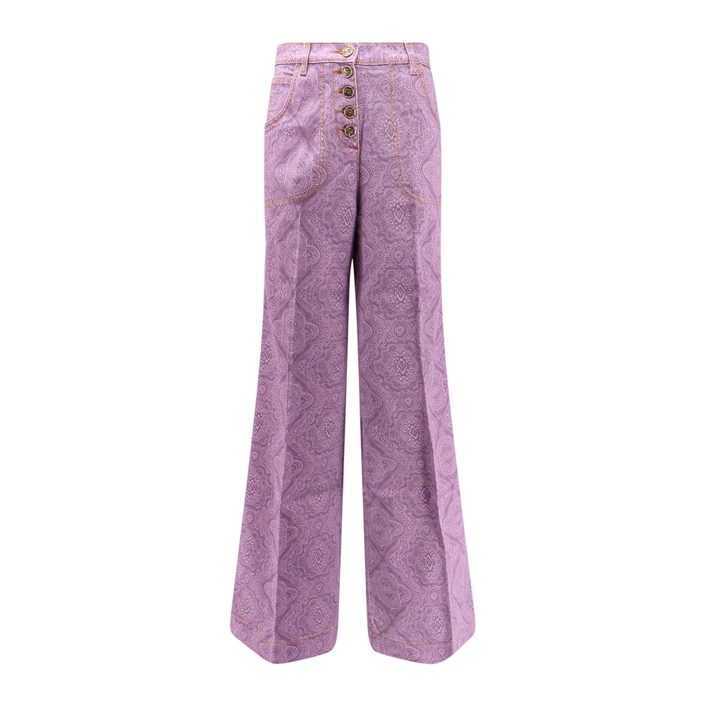 ETRO Wide Trousers Purple Dames
