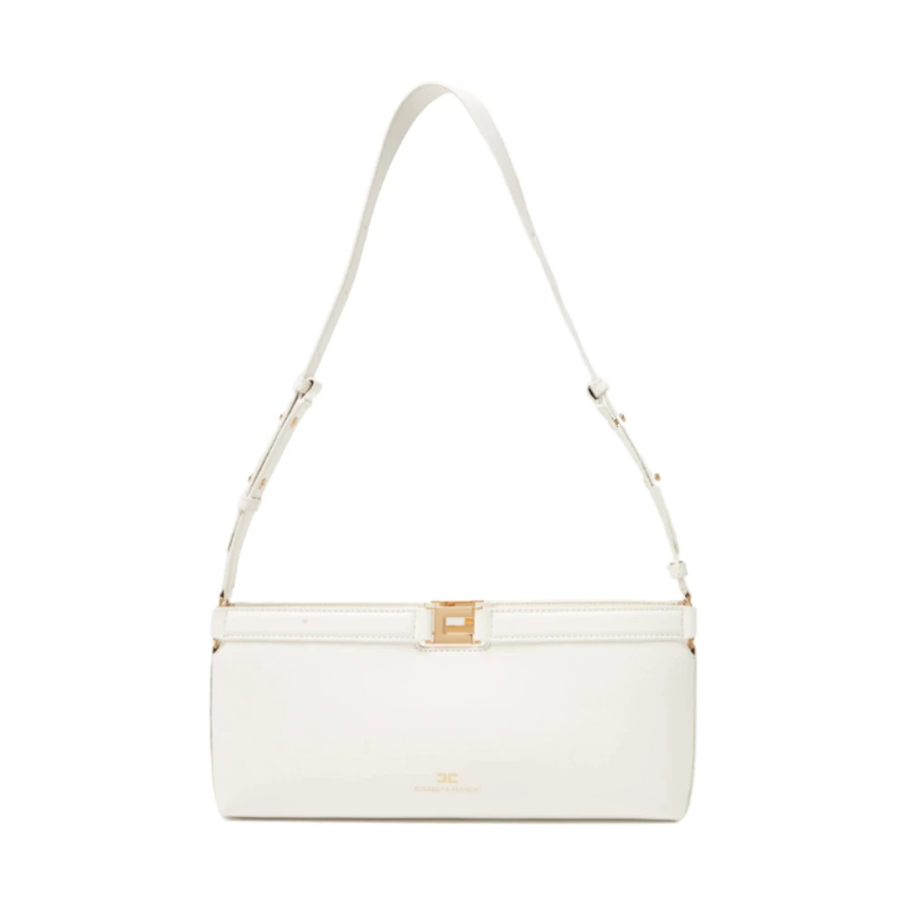Elisabetta Franchi White Shoulder Bags, Female, One Size, Shoulder Bag