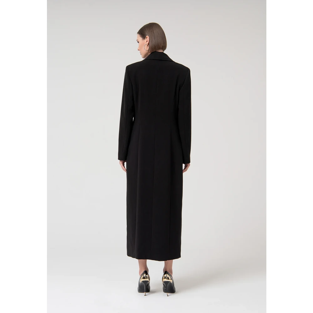 Fracomina Zwarte Winterjassen Black Dames