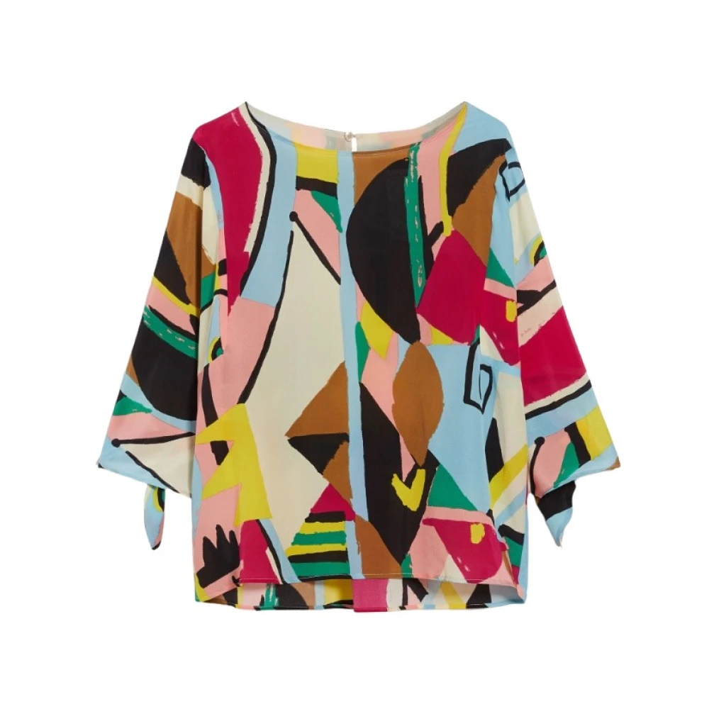 Max Mara Weekend Bedrukte zijden crepe de chine blouse Multicolor Dames