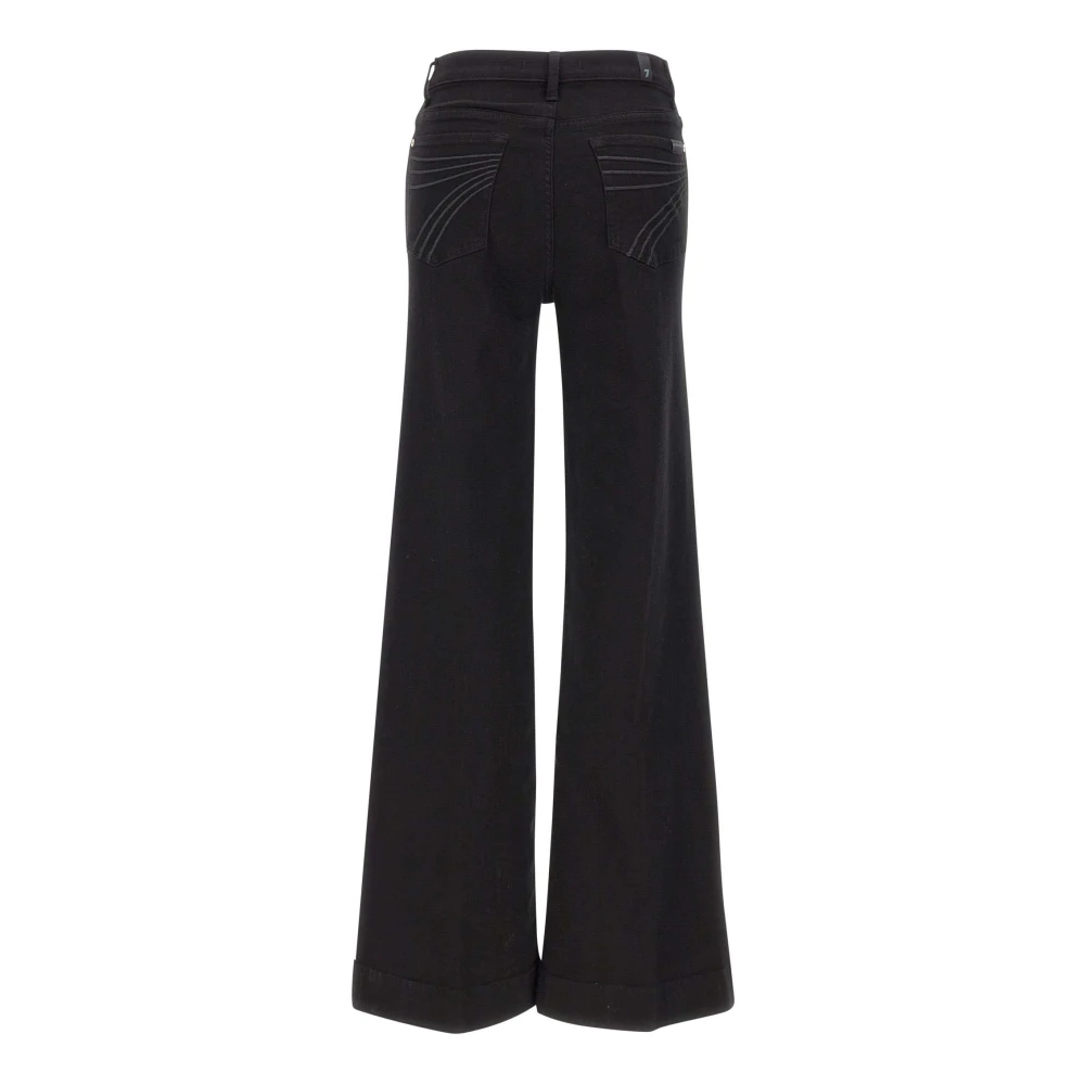 7 For All Mankind Jeans Flare Black Dames