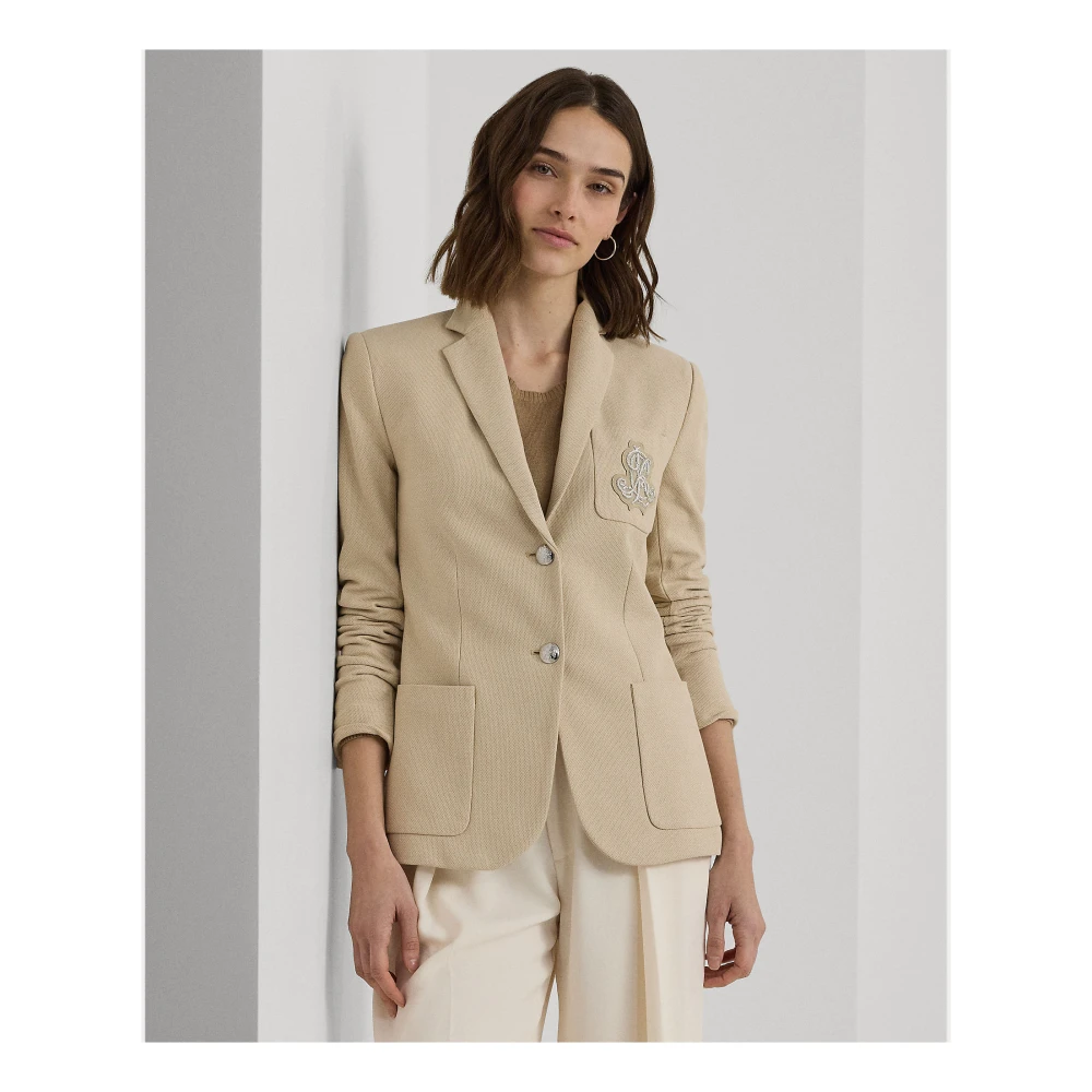 Ralph Lauren Beige Anfisa Gevoerd Jas Blazer Beige Dames