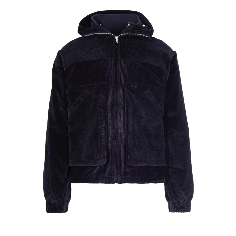 Arte Antwerp Men's Blue Light Jackets, Xl, Corduroy Technical Jacket