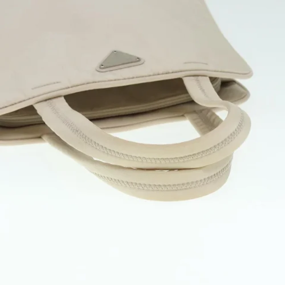 Prada Vintage Pre-owned Leather handbags Beige Dames