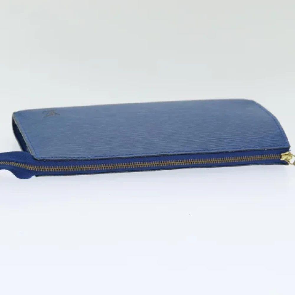 Louis Vuitton Vintage Pre-owned Leather pouches Blue Dames