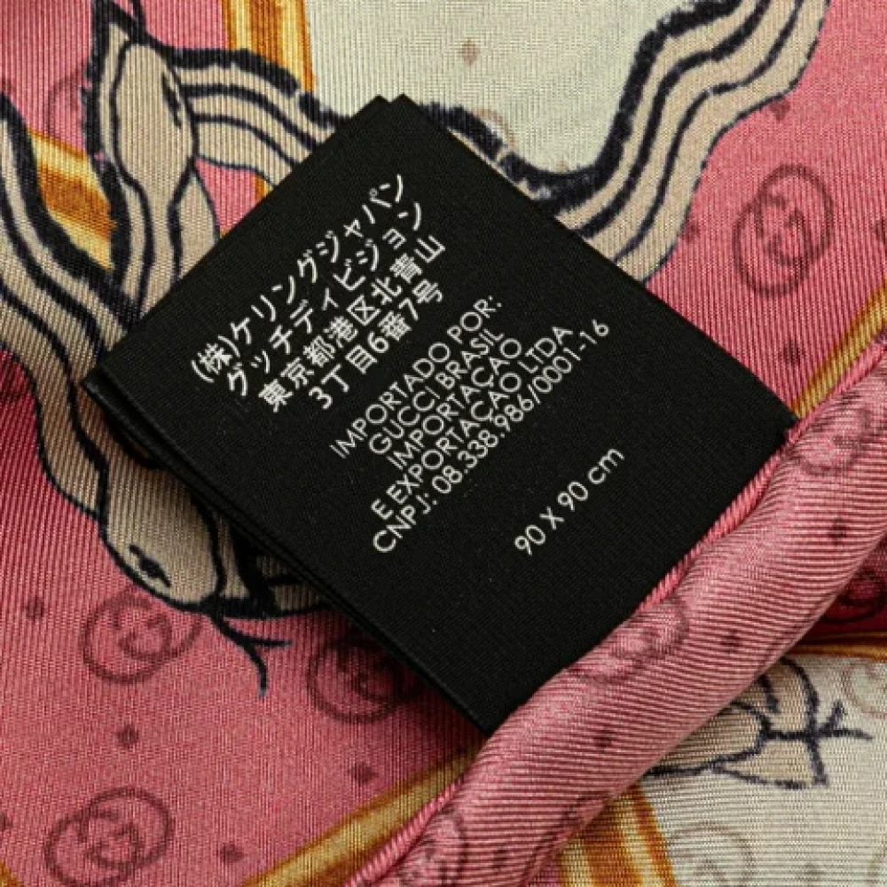 Gucci Vintage Pre-owned Silk scarves Pink Dames