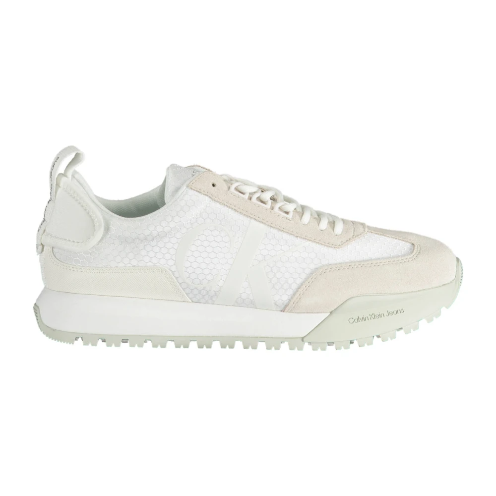Calvin Klein Men's White Toothy Runner Laceup