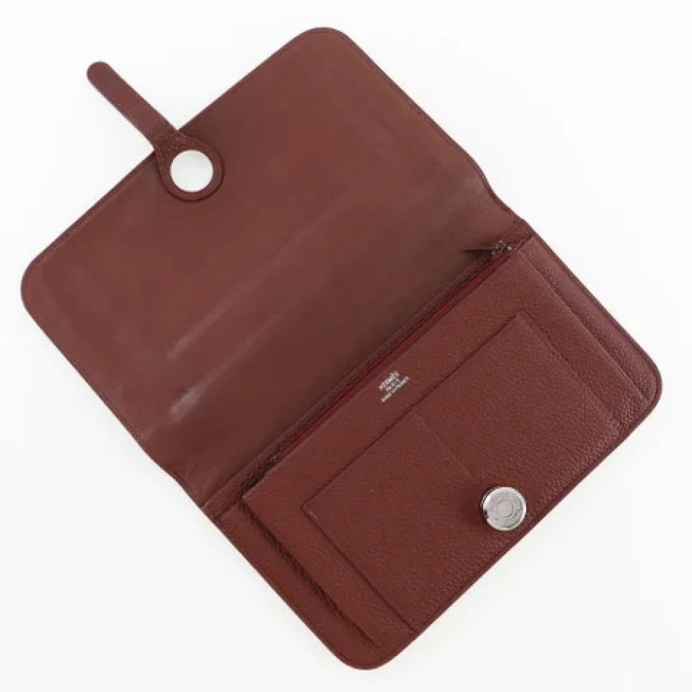 Hermès Vintage Pre-owned Leather wallets Brown Dames