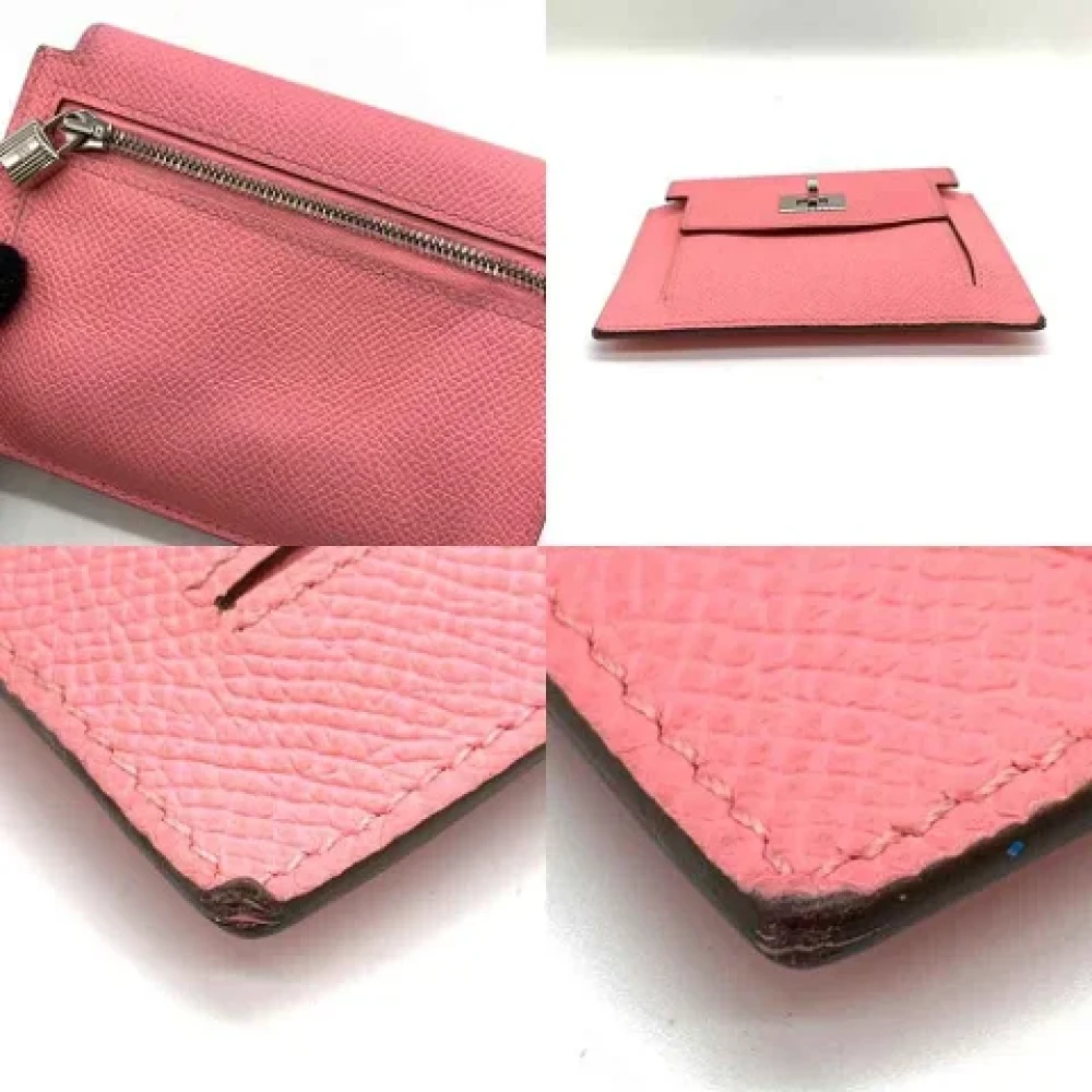 Hermès Vintage Pre-owned Leather wallets Pink Dames