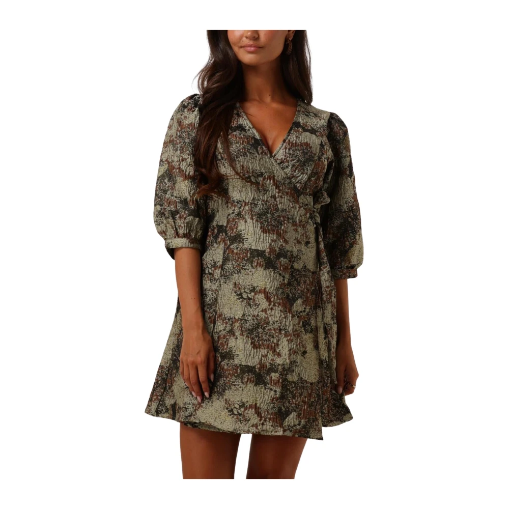 Notre-v Gouden Mini Jurk Nv-Alay Multicolor Dames