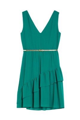 emerald-green-georgette-dress