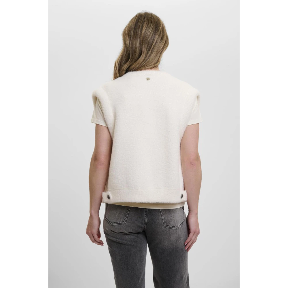 Rino&Pelle Kort Gilet Elona Sneeuwwitje White Dames