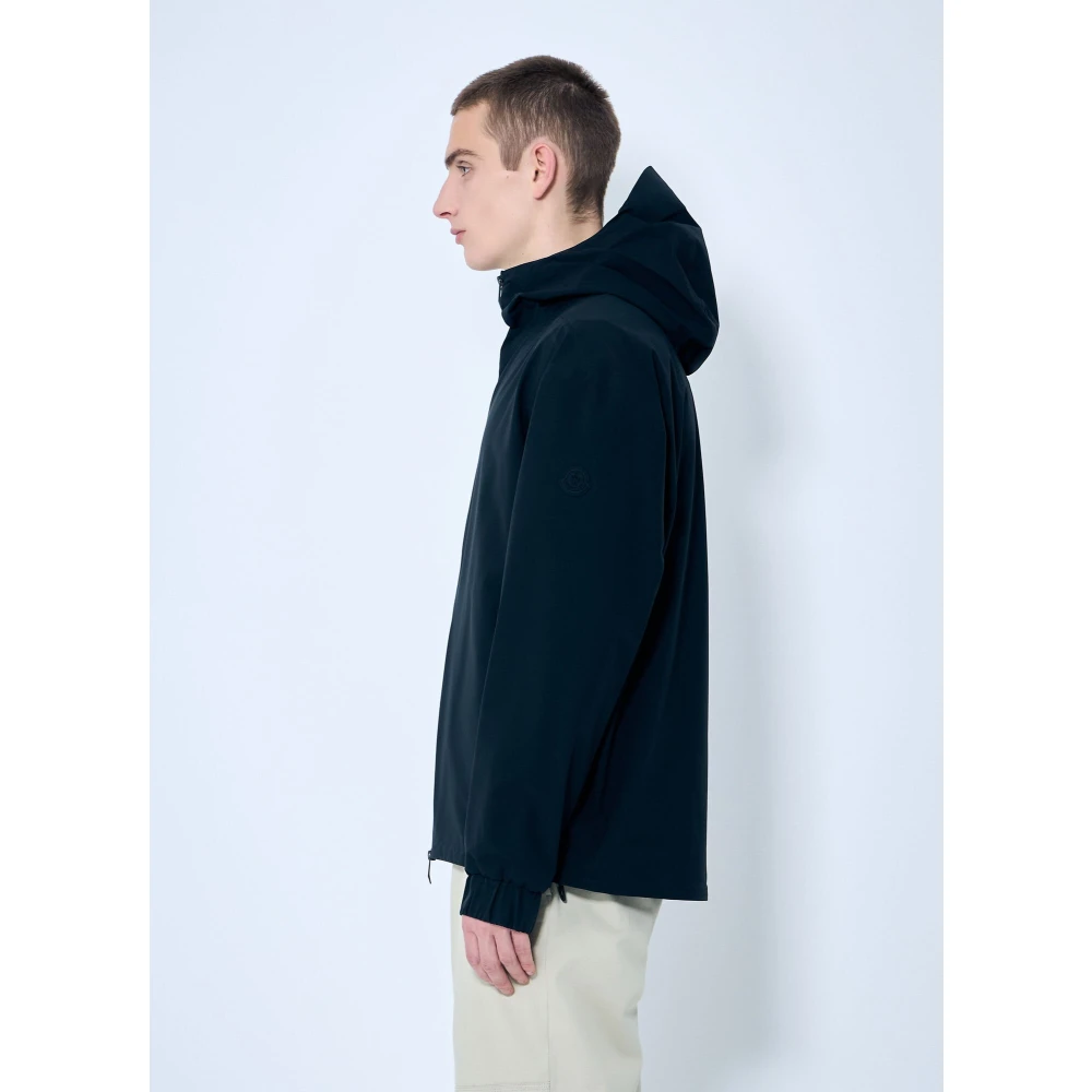 Moncler Waterafstotende Hooded Jacket met membraan Black Heren