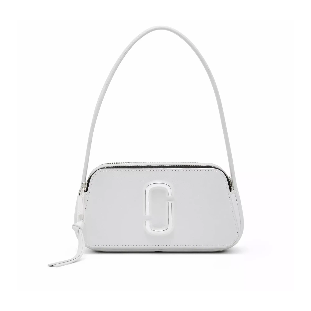 Marc Jacobs Shoppers The Slingshot Shoulder Bag Leather White in wit