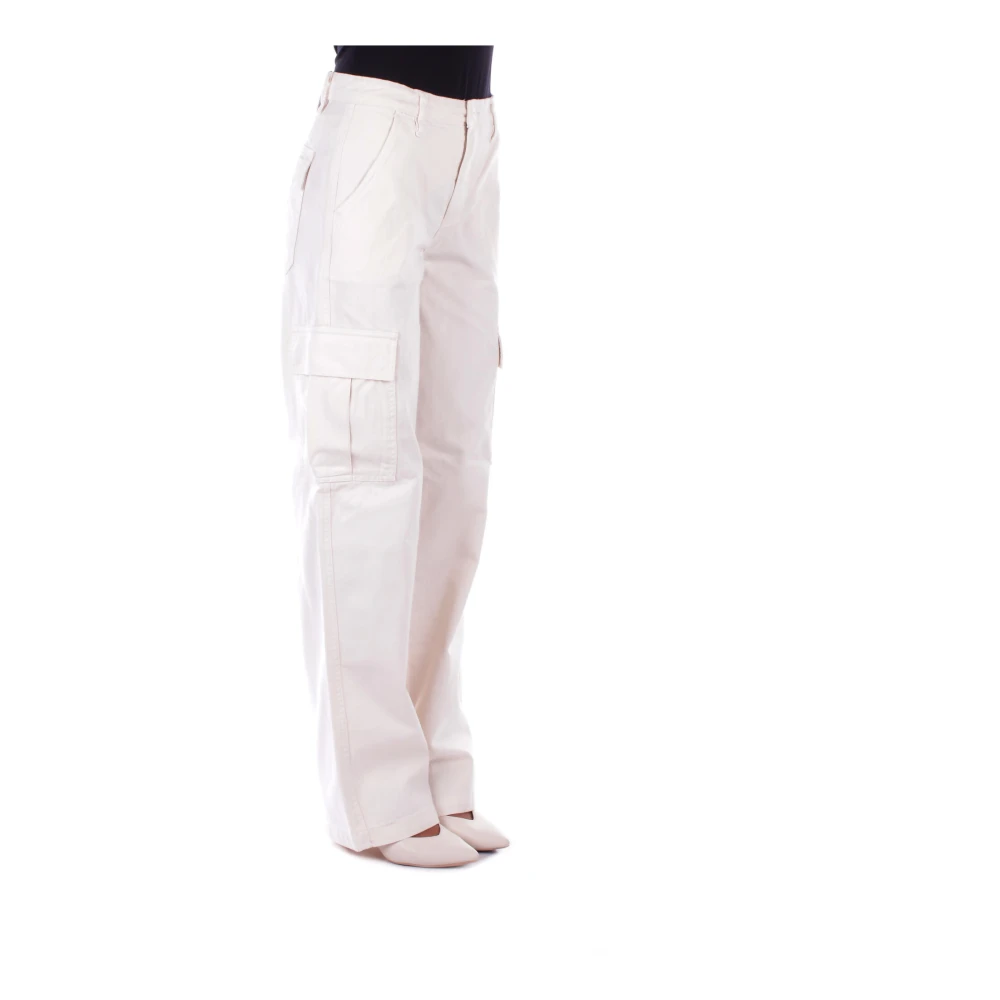 Guess Witte broek met logo White Dames