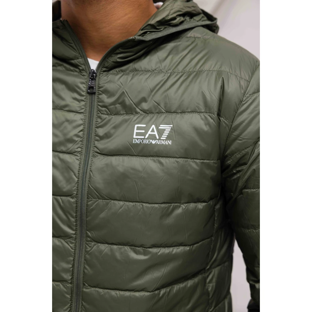 Emporio Armani Groene Herenjas met Capuchon Lente Zomer Collectie Green Heren