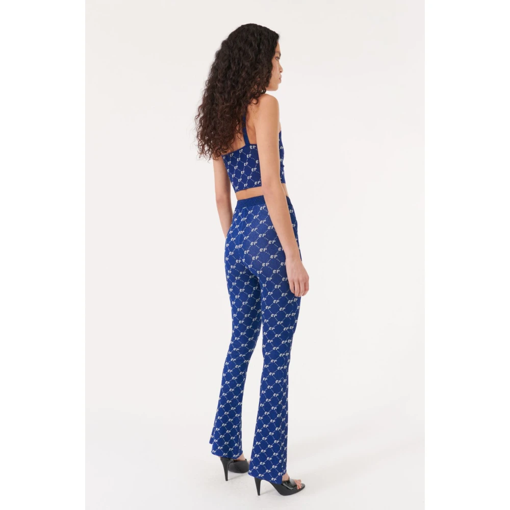 BAUM UND PFERDGARTEN Harlequin Crop Top Blue Dames