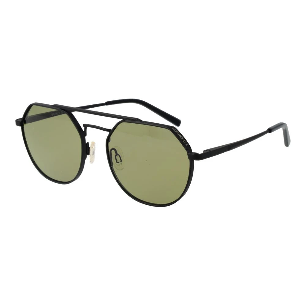 Serengeti Unisex Black Aviator Sunglasses