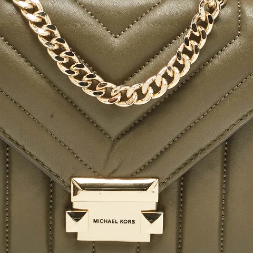 Michael Kors Pre-owned Leather shoulder-bags Green Dames