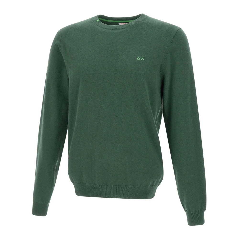 Sun68 Bosgroene Crew Neck Sweater Green Heren