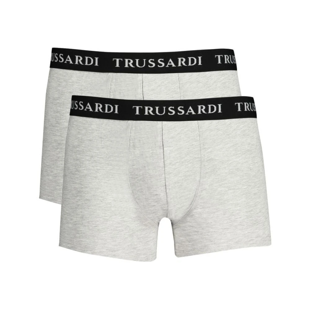 Trussardi Grijze Katoenen Ondergoed Boxershorts Gray Heren