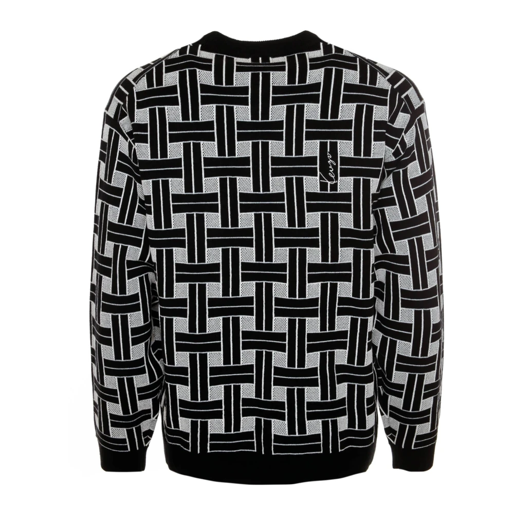 Kenzo Relief Jacquard Weave Jumper Black Heren