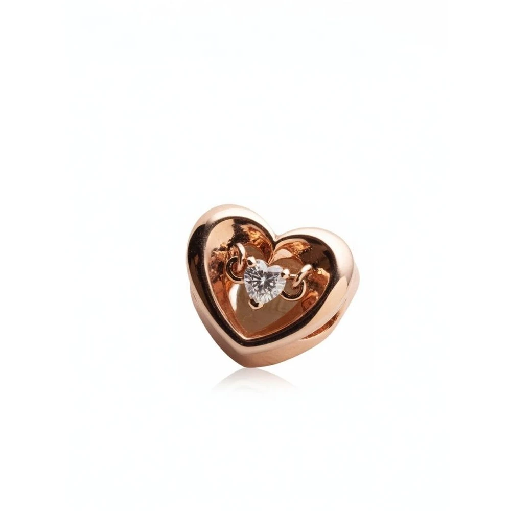 Pandora Pink Jewellery, Female, One Size, Radiant Heart & Floating Stone Charm