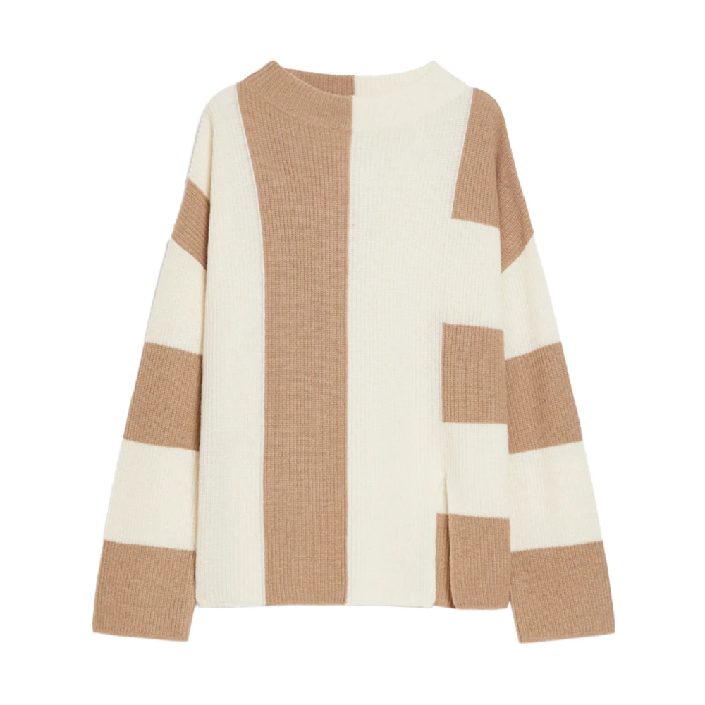 Pennyblack Kleur Blok Oversized Trui Beige Dames