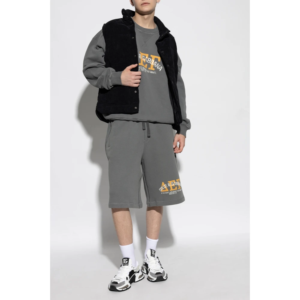 Dolce & Gabbana Gedrukte shorts Gray Heren