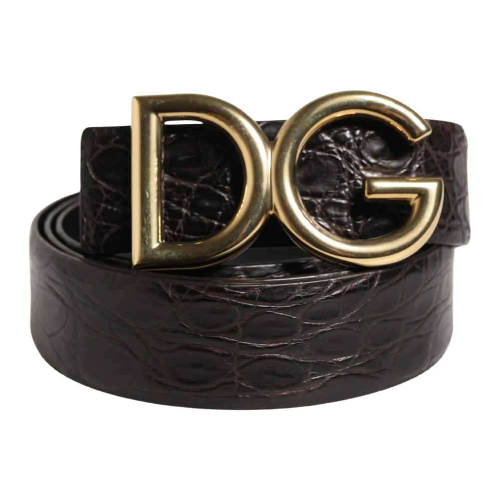 Dolce & Gabbana Mannelijk Zwart Accessoires Heren, 105 Cm, Leer, Prachtige Riem