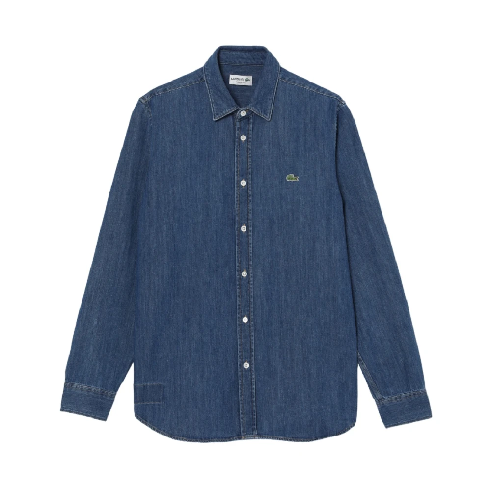 Lacoste Men's Blue Denim Shirt Iconic Look - Denim Shirts - S - Shirts