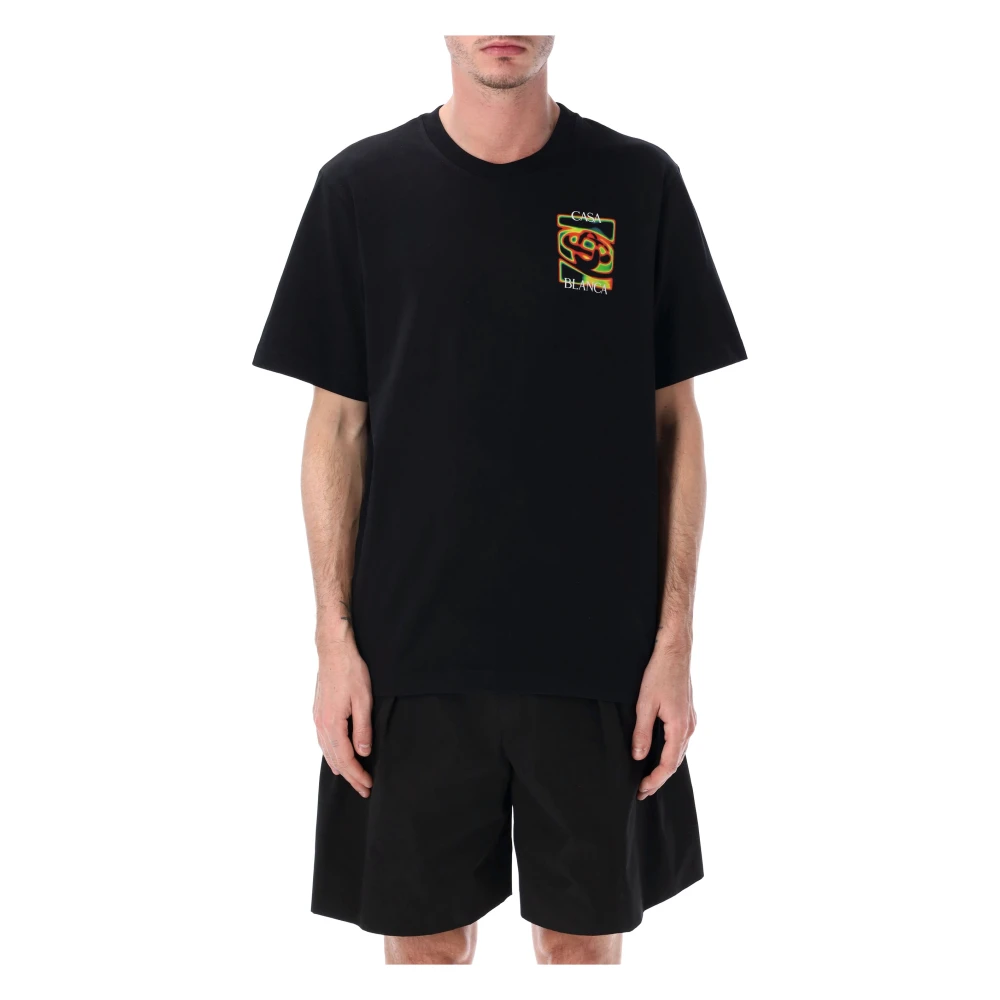 Casablanca Men's Black Heat Map Classic T-Shirt - T-Shirts - 3XL - Tops