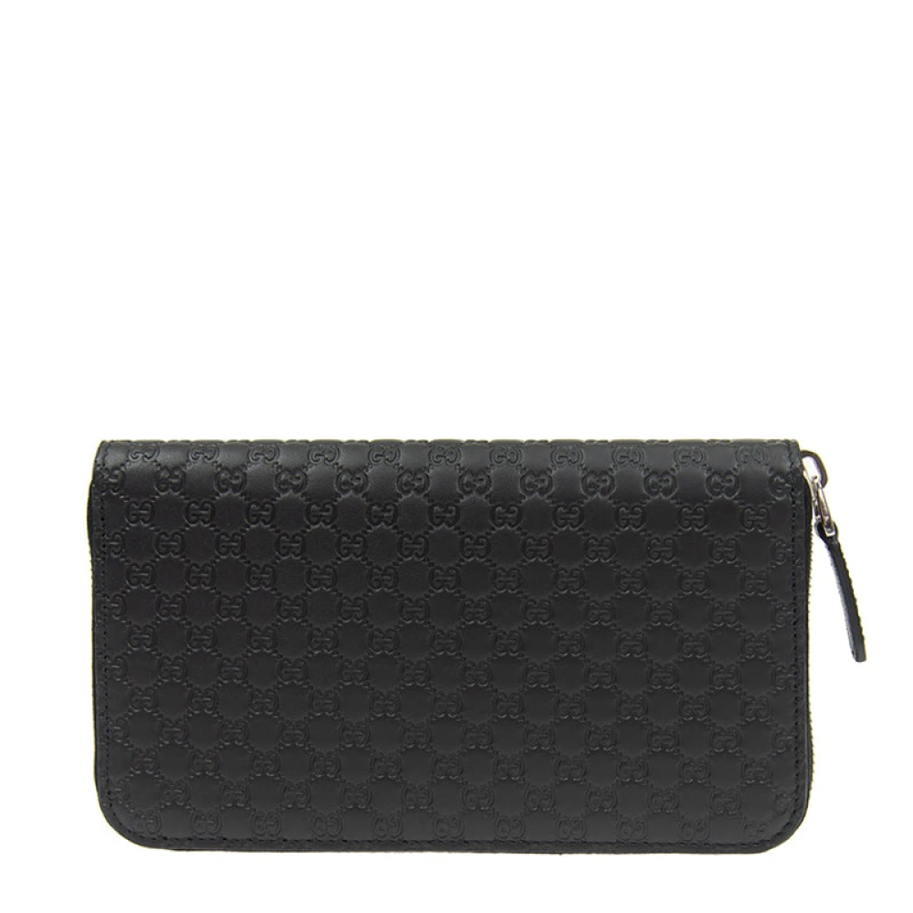 Gucci Micro ssima Zip-Around Portemonnee Black Dames