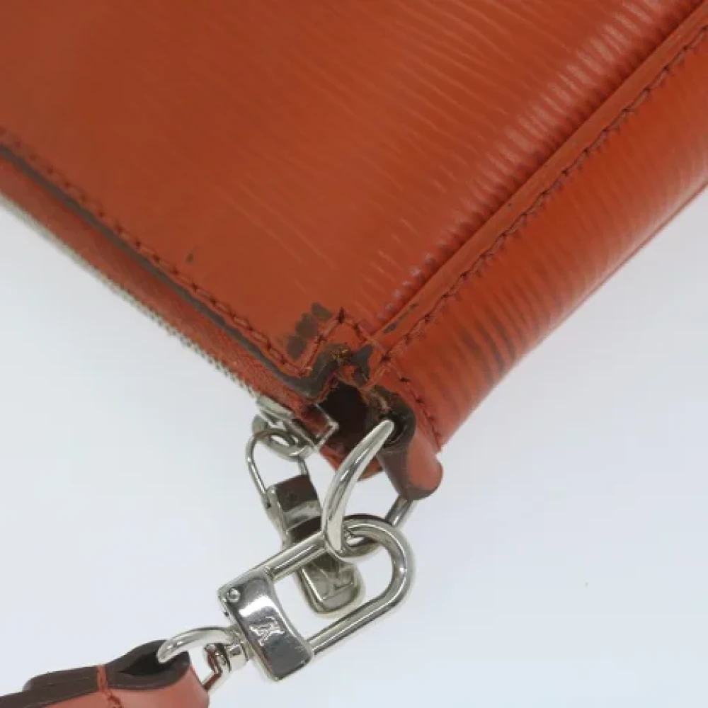 Louis Vuitton Vintage Pre-owned Leather pouches Orange Dames