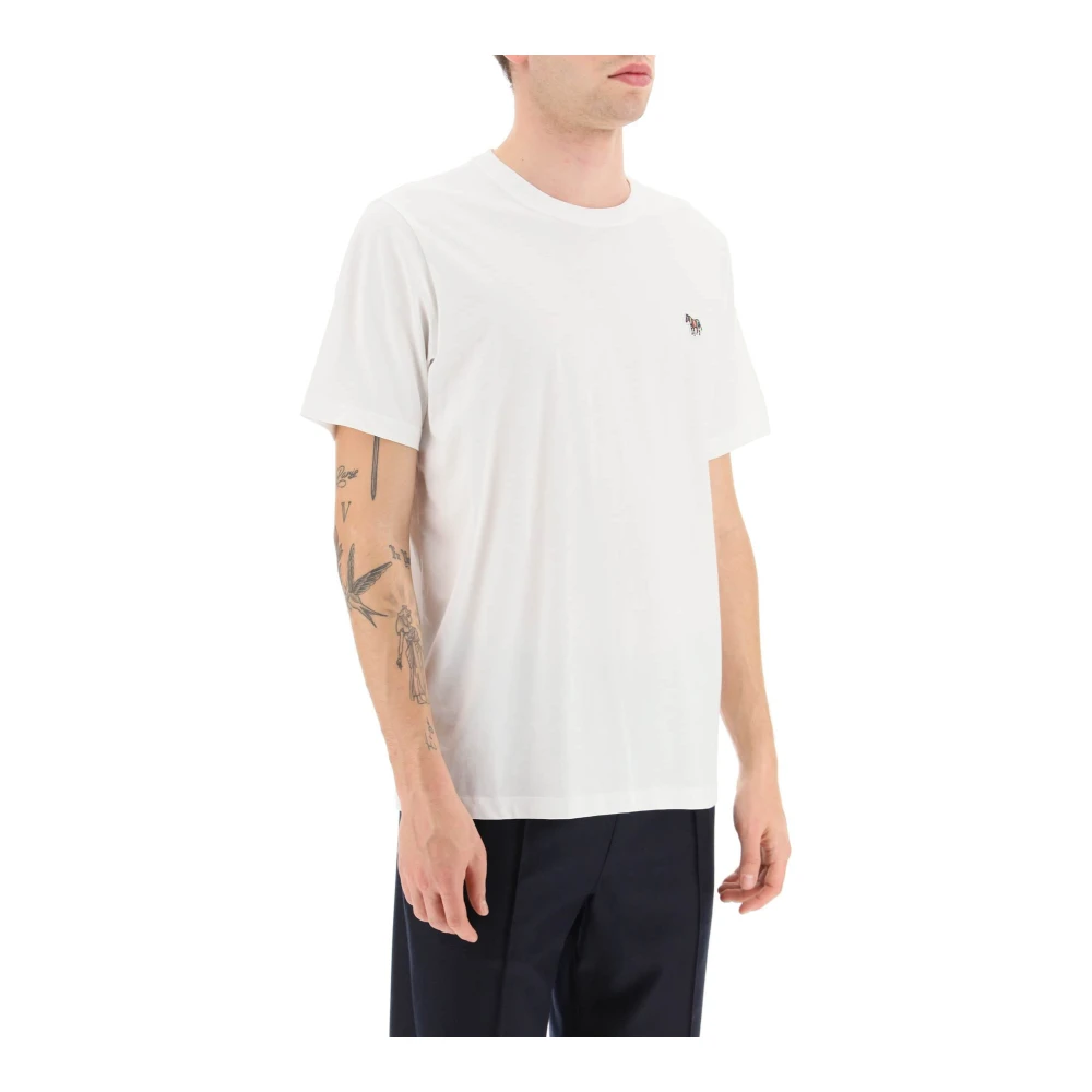 PS By Paul Smith Zebra Logo Katoenen T-Shirt White Heren
