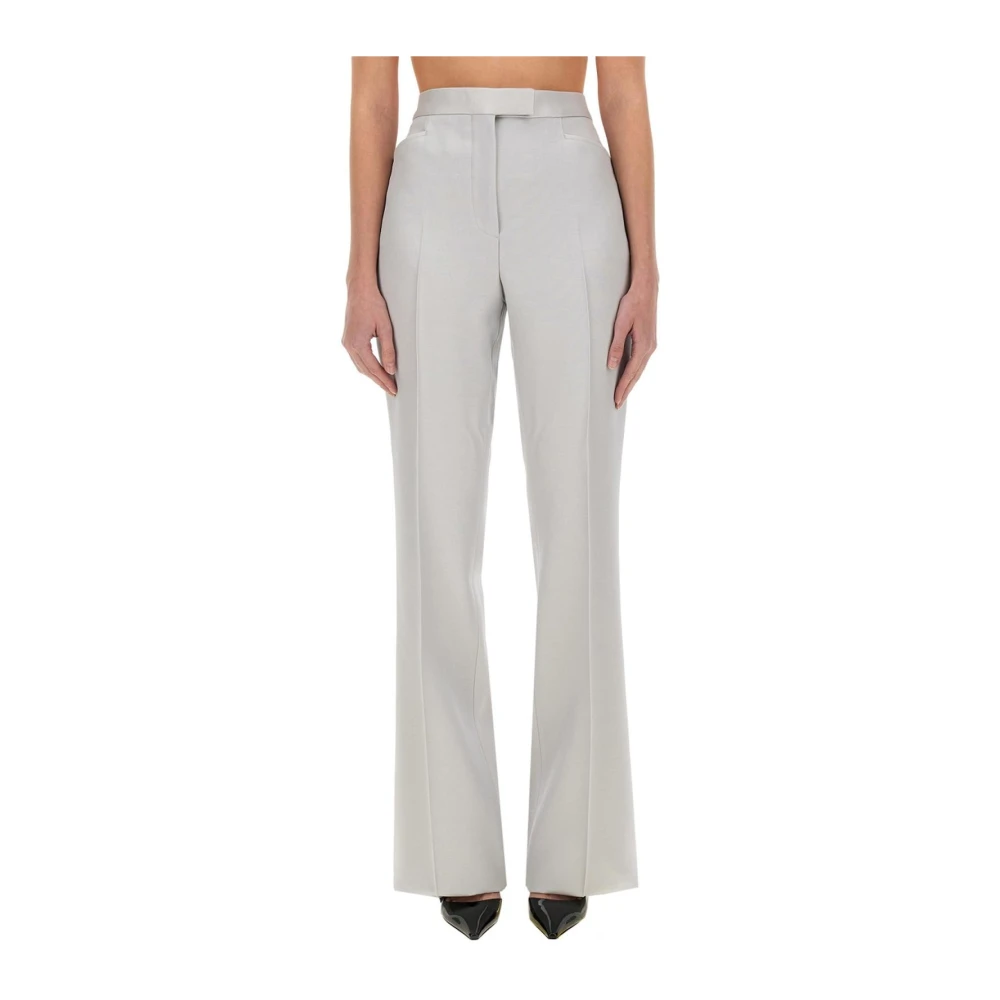 Tom Ford Women's Gray High-Waisted Flared Trousers
