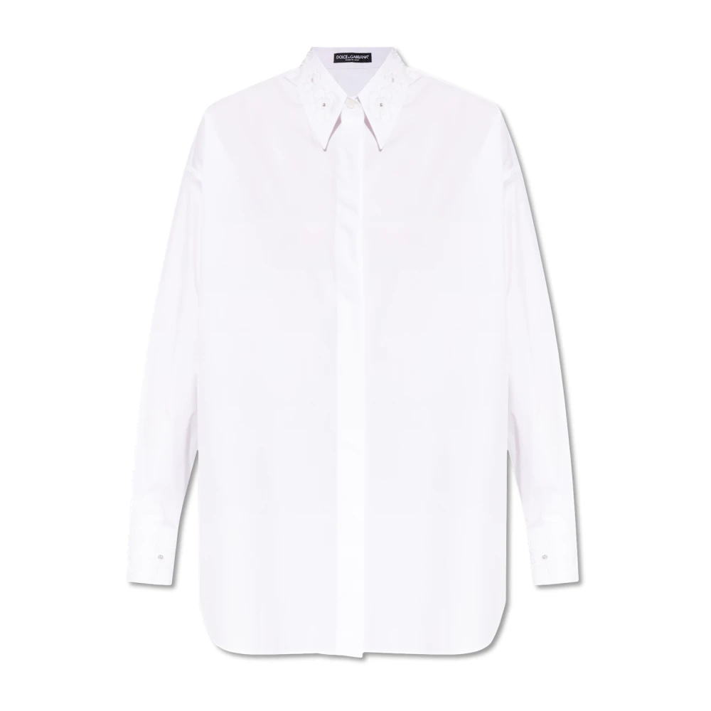 Dolce & Gabbana Shirt met bloemenmotief White Dames