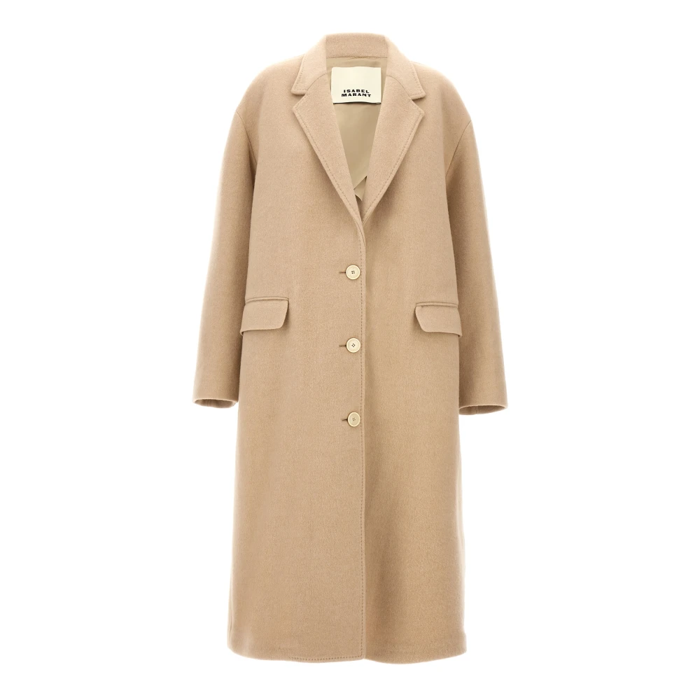Isabel Marant Women's Beige Single-Breasted Coats, Xs, Trench Coats