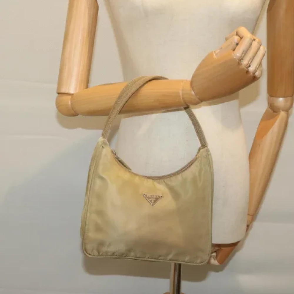 Prada Vintage Pre-owned Canvas shoulder-bags Green Dames