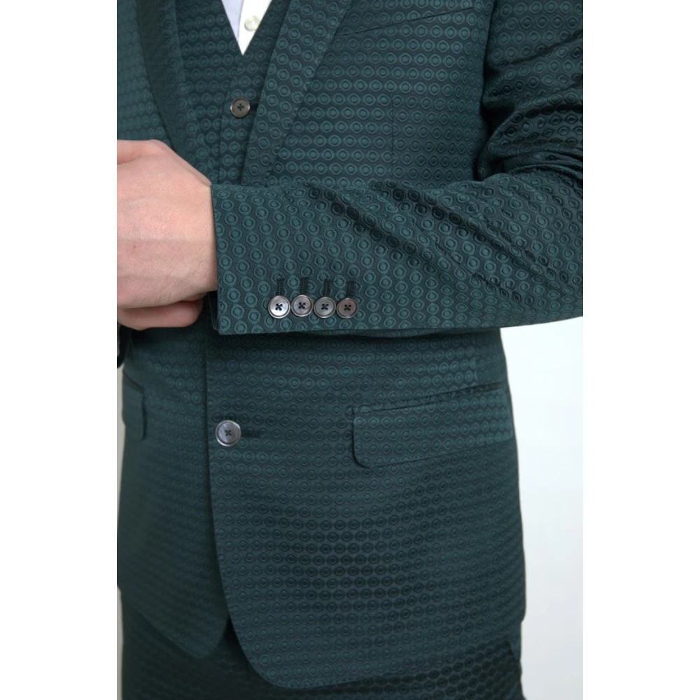 Dolce & Gabbana Single Breasted Suits Green Heren