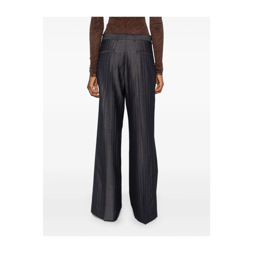 ETRO Grijze Wollen Geplooide Broek Gray Dames