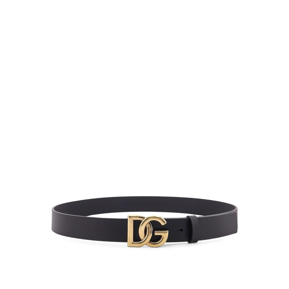 Dolce & Gabbana Black Luxury Leather Belts Collection - Male - Belts - 95 Cm - Accessories