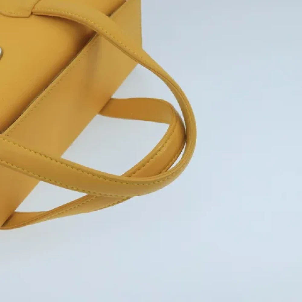 Dior Vintage Pre-owned Leather dior-bags Yellow Dames