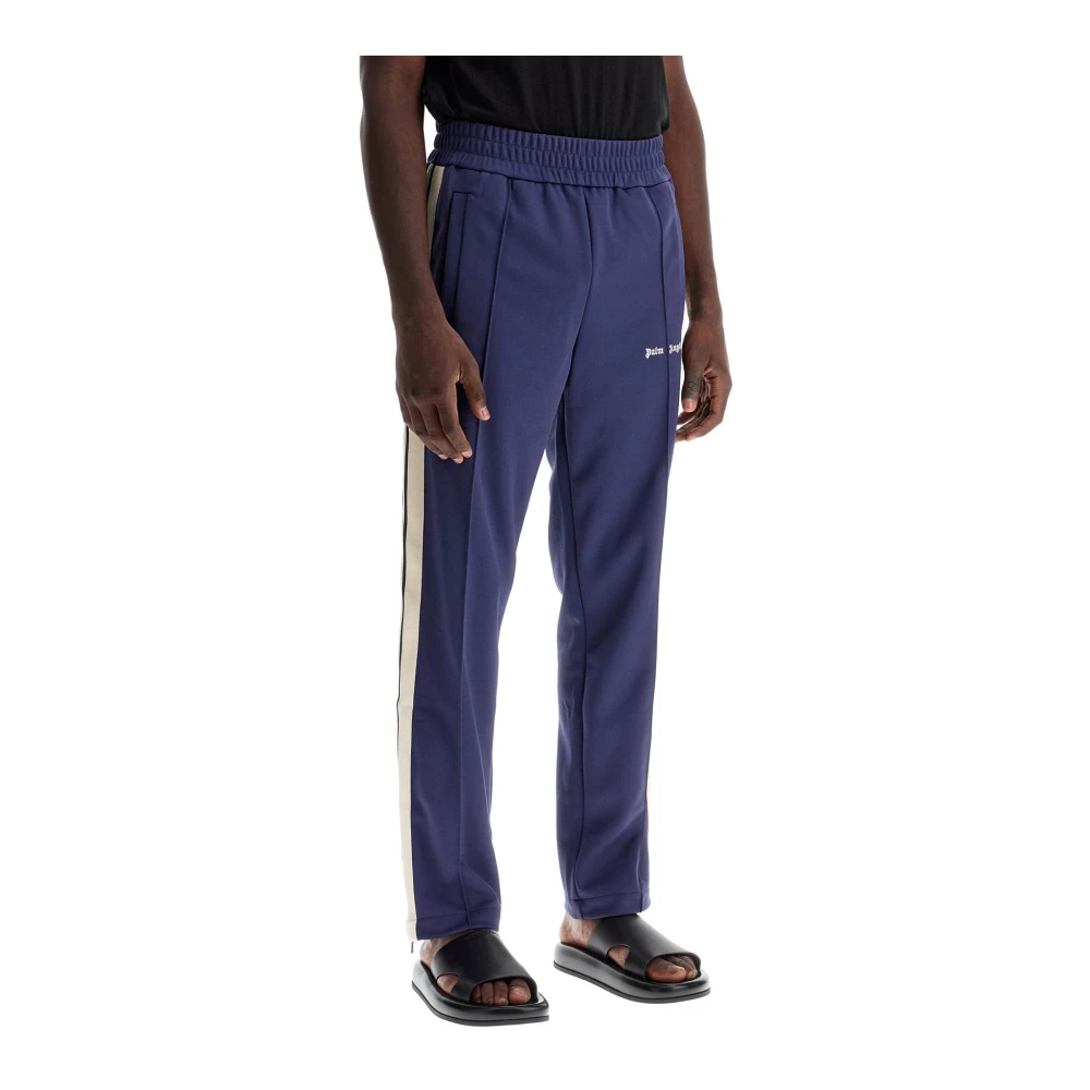 Palm Angels Contrastband Joggers met Track Blue Heren