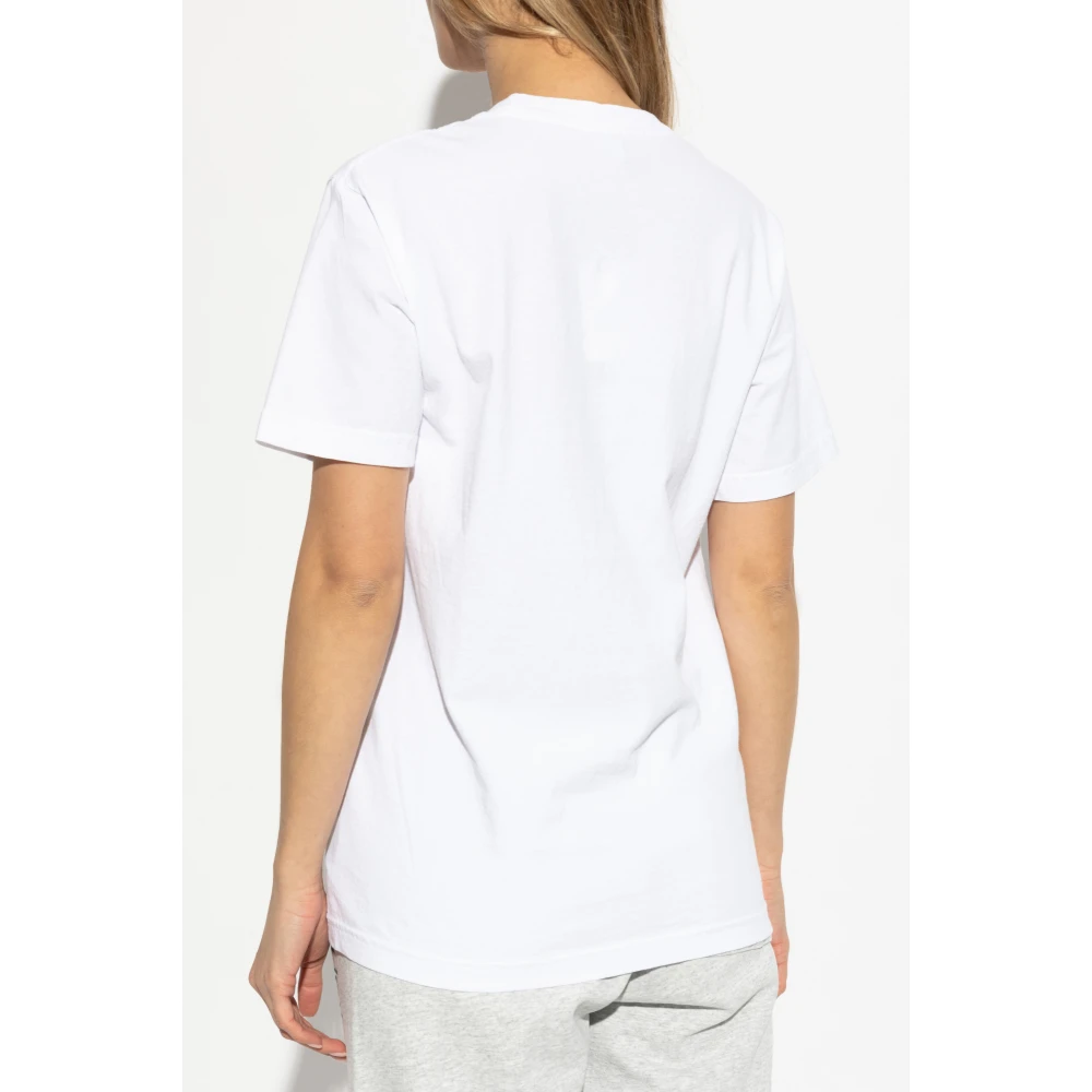 Sporty & Rich T-shirt uit de H&W Crest-collectie White Unisex