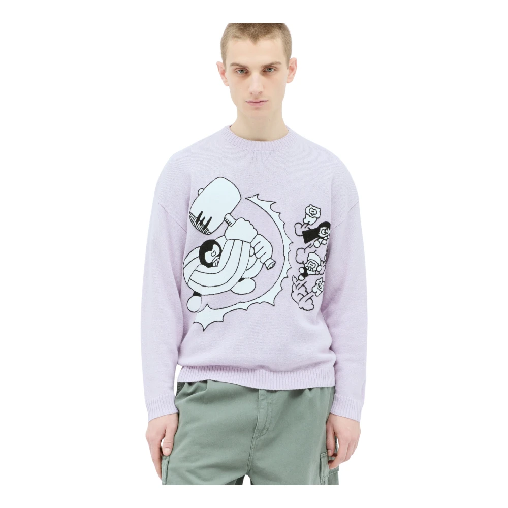 Brain Dead Purple Hammer Jumper - Male - Round-Neck Knitwear - L - Knitwear