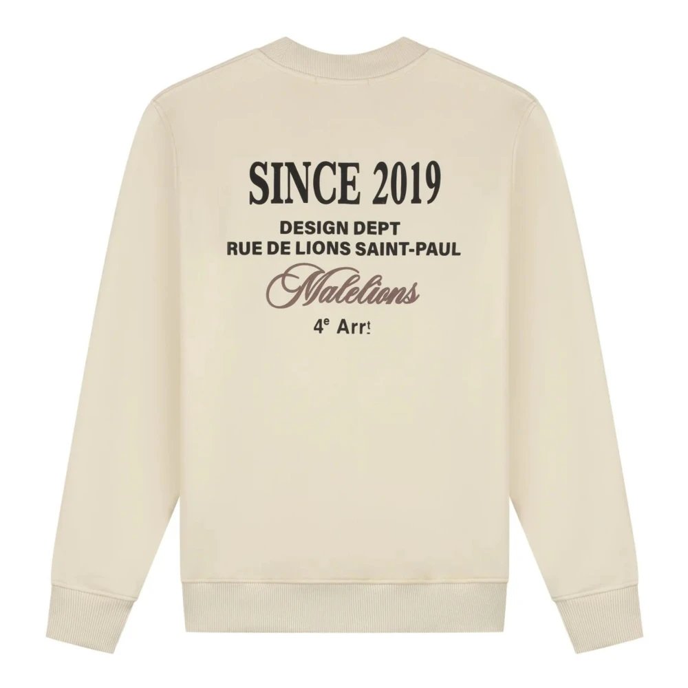 Malelions Beige Design Sweater Herenlions Beige Heren