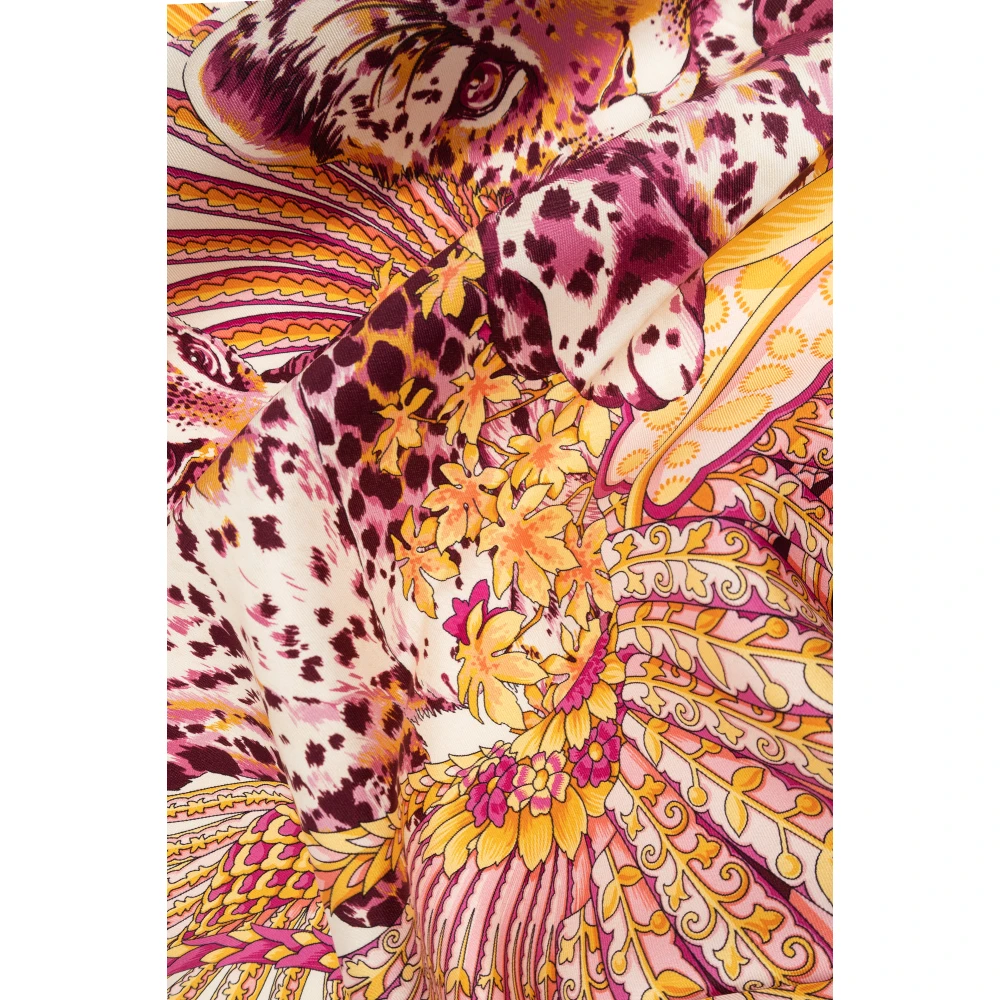 Salvatore Ferragamo Zijden sjaal met print Red Dames