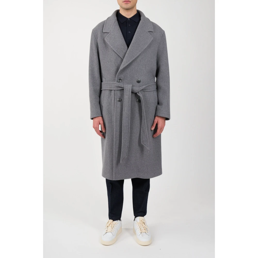 Tagliatore Wollen jas met mengsel Gray Heren