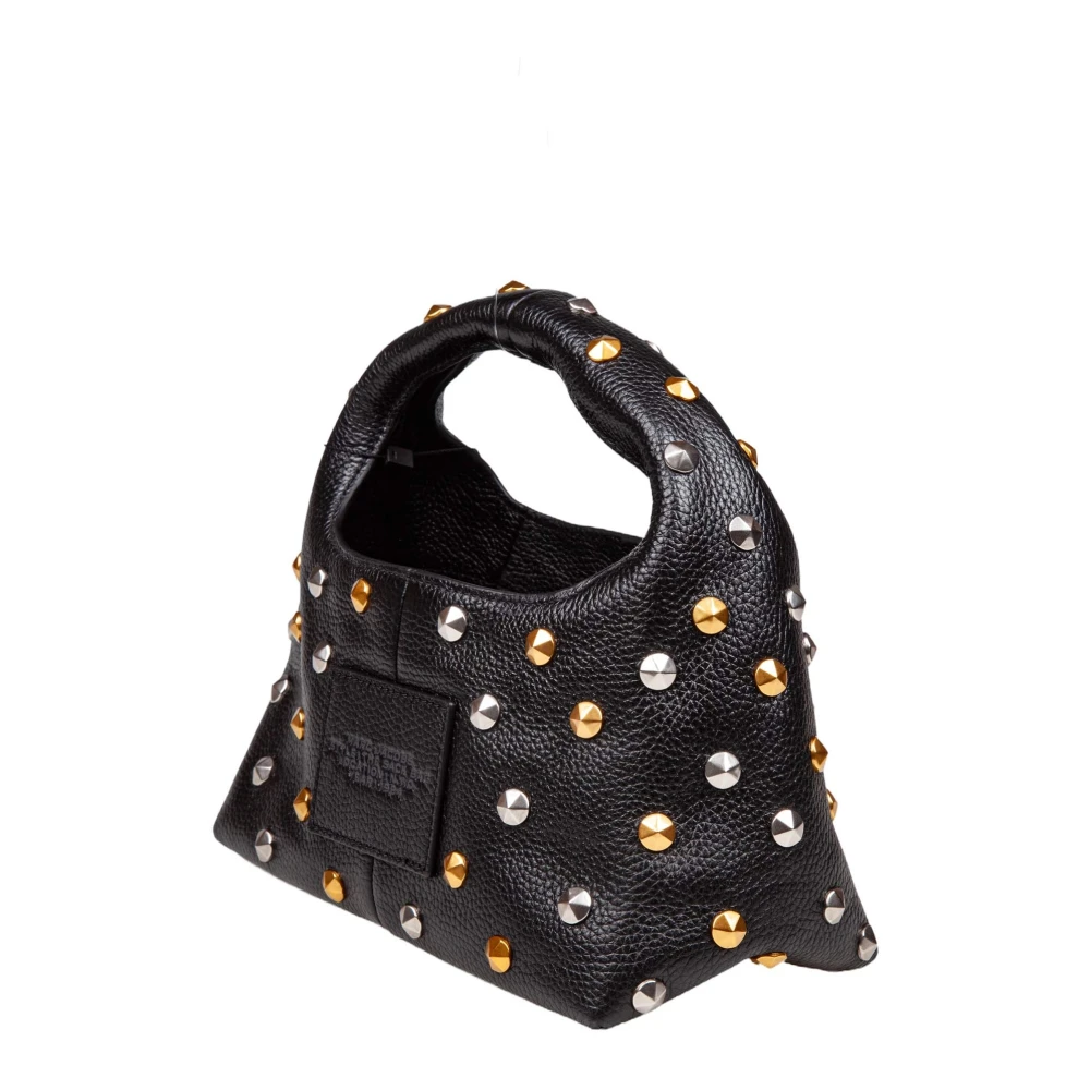 Marc Jacobs Gestudeerde Leren Mini Handtas in Zwart Black Dames
